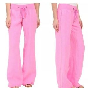 NWT Lilly Pulitzer Pink Linen Beach Pants SO CUTE!